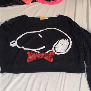 Snoopy crop hoodie